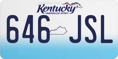 KY license plate 646JSL