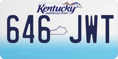 KY license plate 646JWT