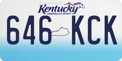 KY license plate 646KCK