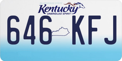 KY license plate 646KFJ