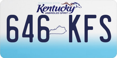 KY license plate 646KFS