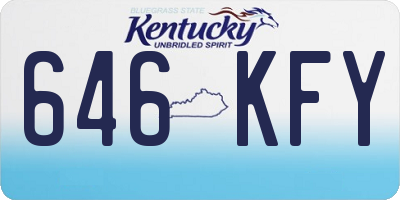 KY license plate 646KFY