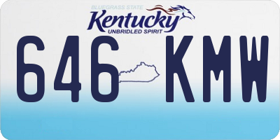 KY license plate 646KMW