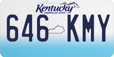 KY license plate 646KMY