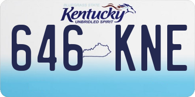 KY license plate 646KNE