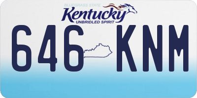 KY license plate 646KNM