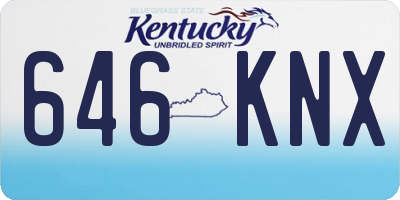 KY license plate 646KNX