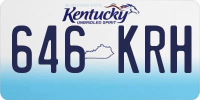 KY license plate 646KRH