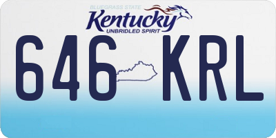 KY license plate 646KRL