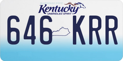 KY license plate 646KRR