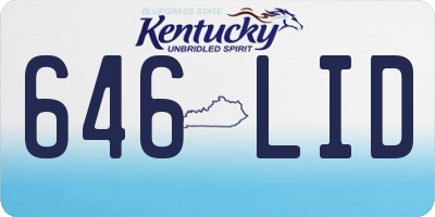 KY license plate 646LID