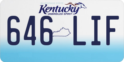 KY license plate 646LIF
