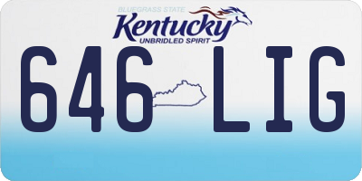 KY license plate 646LIG