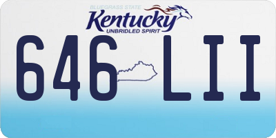 KY license plate 646LII