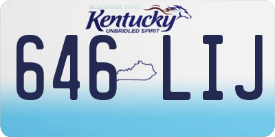 KY license plate 646LIJ