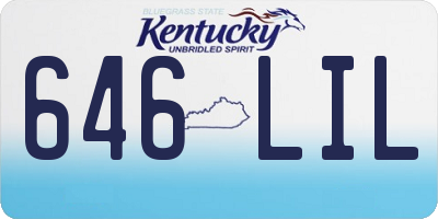 KY license plate 646LIL