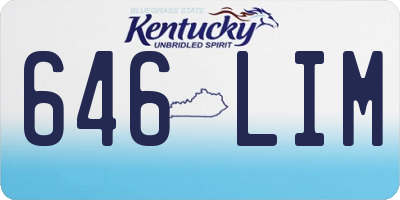 KY license plate 646LIM