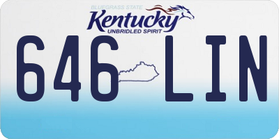 KY license plate 646LIN