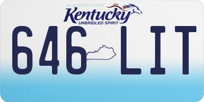 KY license plate 646LIT