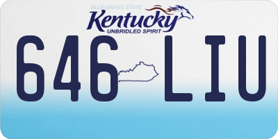 KY license plate 646LIU
