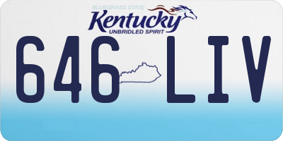 KY license plate 646LIV