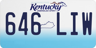 KY license plate 646LIW