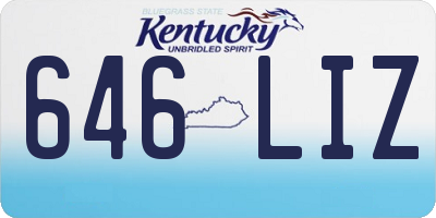 KY license plate 646LIZ