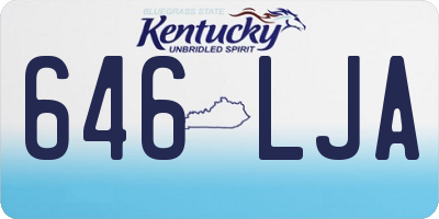 KY license plate 646LJA