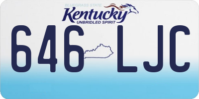 KY license plate 646LJC