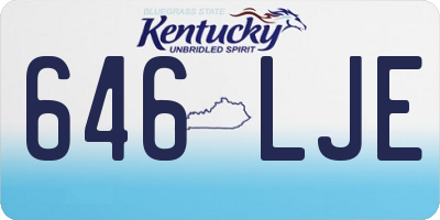 KY license plate 646LJE