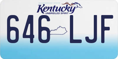 KY license plate 646LJF