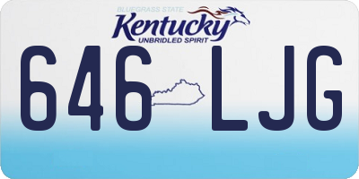 KY license plate 646LJG