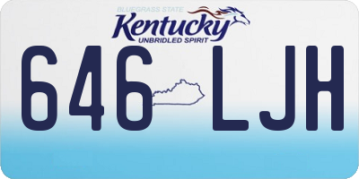 KY license plate 646LJH