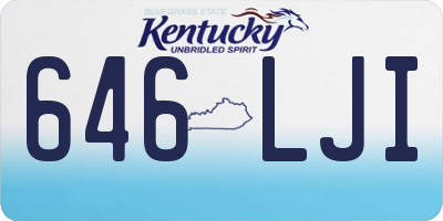 KY license plate 646LJI