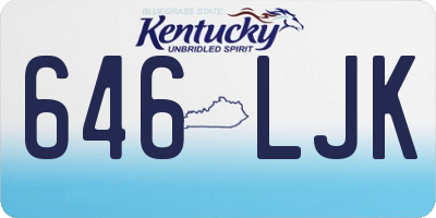 KY license plate 646LJK