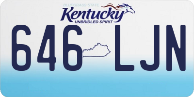 KY license plate 646LJN