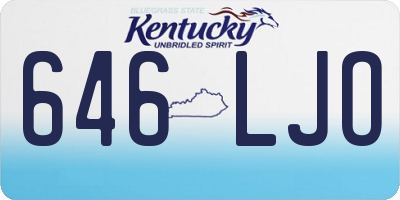 KY license plate 646LJO