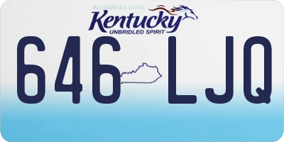 KY license plate 646LJQ