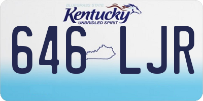KY license plate 646LJR