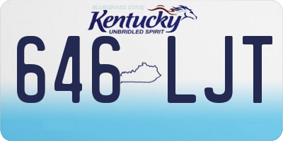KY license plate 646LJT