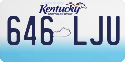 KY license plate 646LJU
