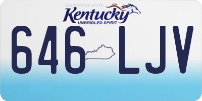 KY license plate 646LJV