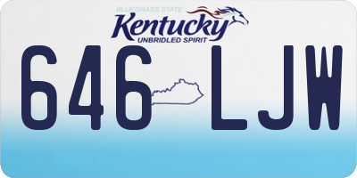 KY license plate 646LJW