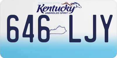 KY license plate 646LJY