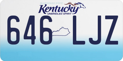 KY license plate 646LJZ