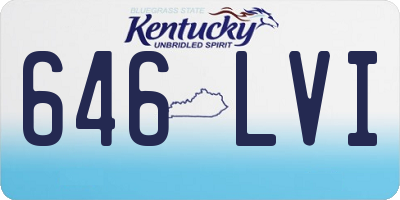 KY license plate 646LVI