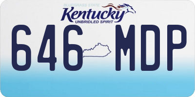 KY license plate 646MDP