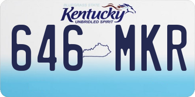 KY license plate 646MKR