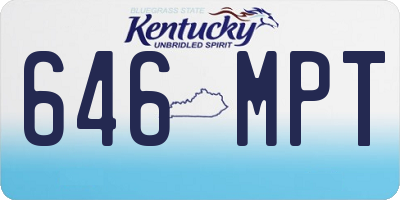 KY license plate 646MPT