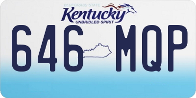 KY license plate 646MQP